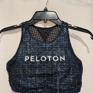 Peloton Blue and Black Sports Bra